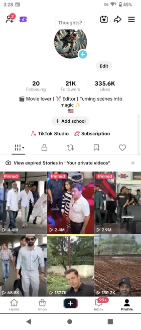US Monetized Creator Rewards Program Account | 21k Real Followers & 336k Likes | Real screenshots + Full Access + Account in Good Standing