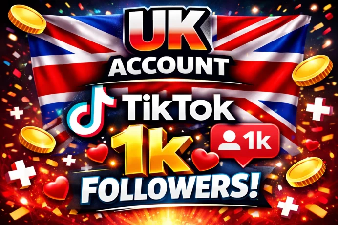 UK Account 1k Followers | Secure, Full Access and Good Standing | High Quality + Instant Delivery