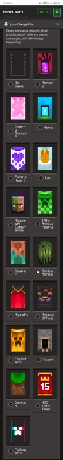 gM-special7h[16capes](only Java)Villager+Founder+CherryBlossom+Copper+Menace+Home+Purple heart+MCC 15th Year[More information in detil]Full Acc
