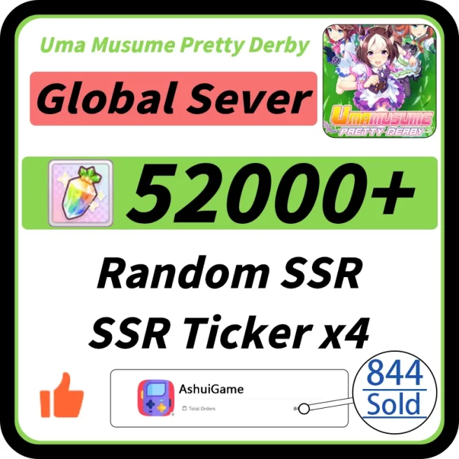 【Global】52000-55000+ Gems | Random SSR  |SSR Ticket×4 | Automatic delivery| 002