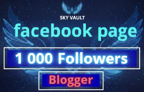 Facebook Page : 1 000 Followers | Blogger Category |Full Acess| Full Data change