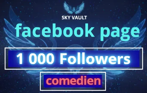Facebook Page : 1 000 Followers | Comedien  Category |Full Acess| Full Data change