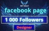 Facebook Page : 1 000 Followers | Designer Category |Full Acess| Full Data change