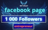 Facebook Page : 1 000 Followers | entrepreneur Category |Full Acess| Full Data change