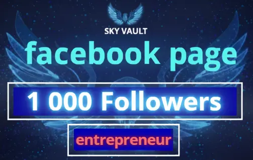 Facebook Page : 1 000 Followers | entrepreneur Category |Full Acess| Full Data change
