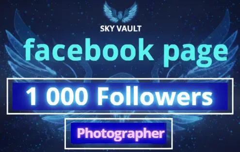 Facebook Page : 1 000 Followers | Photographer Category |Full Acess| Full Data change