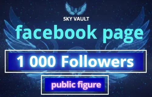 Facebook Page : 1 000 Followers | public figure Category |Full Acess| Full Data change