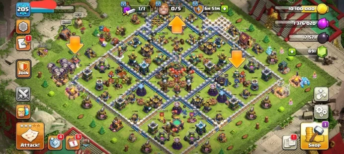 TH14 | Level 205 -[ BK 55-AQ 66-MP 41-GW 38- RC 20 ]- Gem 891--Code 6219--Secure account