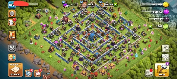 TH12 | Level 180 -[ BK 56-AQ 65-MP 31 -GW 40- RC 0 ]- Gem 1244--Code 6226--Secure account