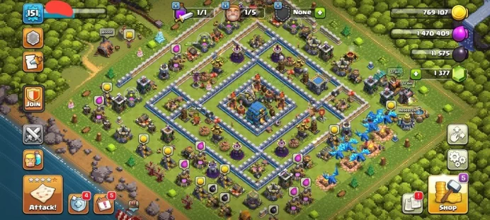 TH12 | Level 151 -[ BK 47-AQ 61-MP 34-GW 27 ]- Gem 1377--Code 6244--Secure account