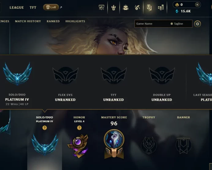 [EUW] S15!-  SPLIT 3! - Platinum 4 - 46LP- 22Win - 25Lose - 19Skin - 15K Be - Honor 4 - 63 Champ - Instant - Safe