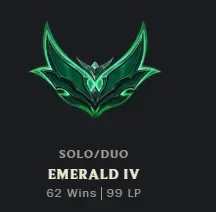 [EUW] S15! - SPLIT 3! - Emerald 4 -99LP-  62W- 63L - 11K Be - Honor 4 - Safe - Instant