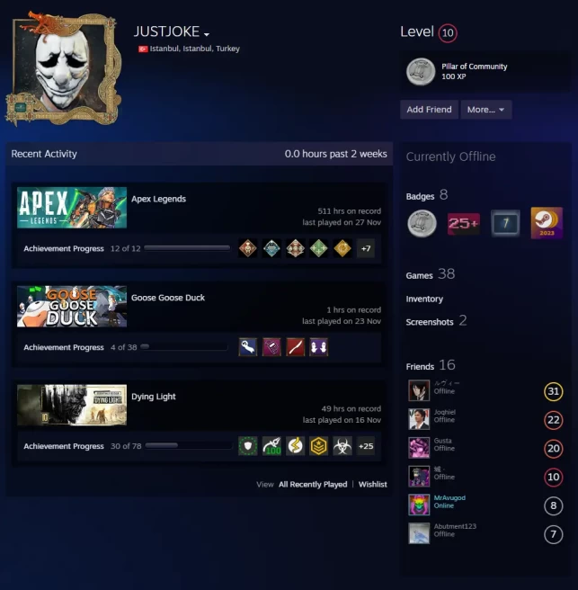 38Game-CS2 Prime+4Medals(2019 Service Medal/Loyalty Badge/5Y/Global Offensive Badge)