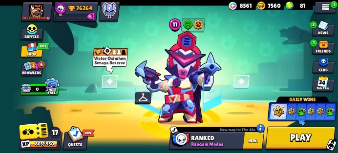 [Code 8472] Level 221 / 75k Trophy + 287 Skins / Very Cheap