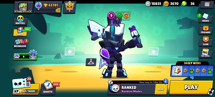 [Code 8475] Level 179 + CR level 53 / 65k Trophy + 316 Skins / Brawl Pass Actived / Very Cheap