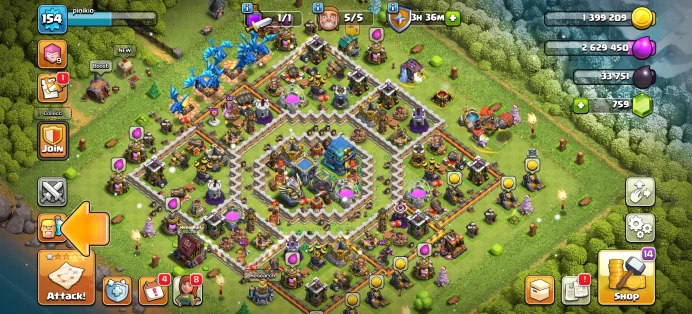[Code 8483] Th12 XP 154 / 1400 War Star + Semi Max / Very Cheap