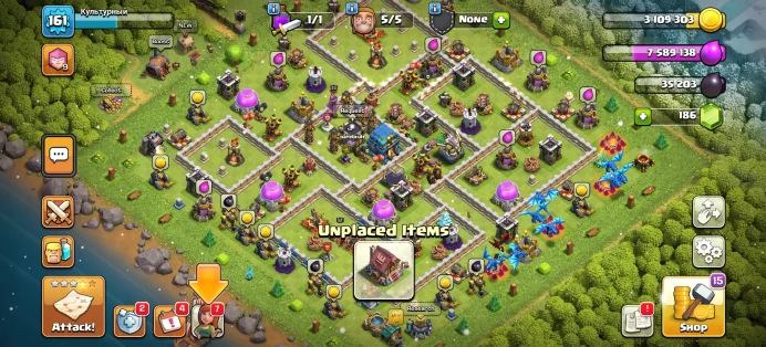 [Code 8487] Th12 XP 161 / 1200 War Star + Semi Max / Very Cheap