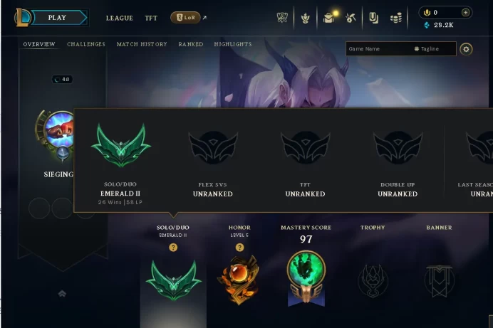EUW EMERALD2- 60WR- 17SKIN- HONOR5-UNCONFIRMED MAIL-HANDMADE