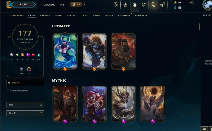 LAS EMAIL CHANGEABLE 137 CHAMPIONS 177 SKINS DREADNOVA DARIUS HEXTECH ANNIE PRESTIGE ZYRA PRESTIGE MALPH VICTORIOUS: ANIVIA KOG TRINDA