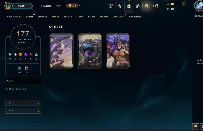 LAS EMAIL CHANGEABLE 137 CHAMPIONS 177 SKINS DREADNOVA DARIUS HEXTECH ANNIE PRESTIGE ZYRA PRESTIGE MALPH VICTORIOUS: ANIVIA KOG TRINDA