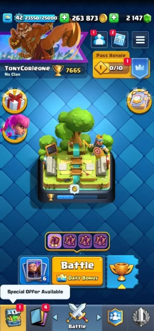 Clashroyall (Android/iOS) KT 14 -lvl 42 -Cards 116 /120 - Max Card 17 / Lvl 13 Card 8 / Emote 46 / Tower skin 6 /Fast delivery