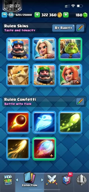 SPECIAL KT 14 , FULL RULER SKINS , SKIN TOWER , EVOLUTION, CH NAME 500(162)
