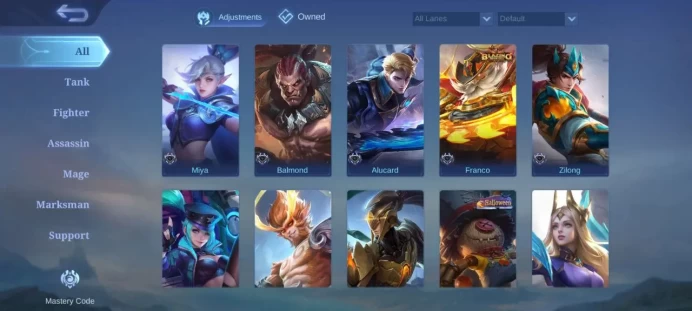 iOS Android - Skins 48 - Heroes 27 - Emblems 50% Max - Diamonds 4 - Code855