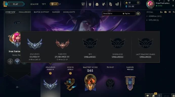 EUW / SILVER 4 %80WR / 76 Champ / 44 Good Skins(1 Mythic, 6 Legendary, 12 Epic) / RIOT KAYLE / 116 LVL / S5 ACC / FULL ACCES / HANDMADE / CHEAP