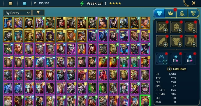 Starter acc with Elva : 82k energy / 54 mln coins / Minaya, Arix, Ninja + 18 Login Legendaries / Madame Serris, Geomancer