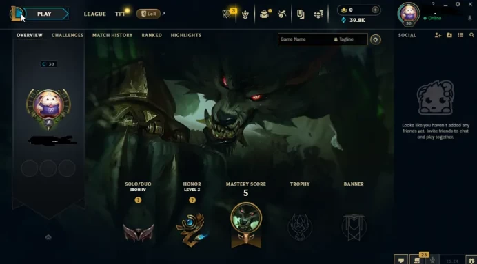 EUW - SAFE REAL SEASON15 IRON 4 0LP | 39800 BE | PLACEMENTS DONE | 5+ LOSSES | INSTANT DELIVERY | LOW MMR | UNVERIFIED EMAIL | IRON IV | #2556