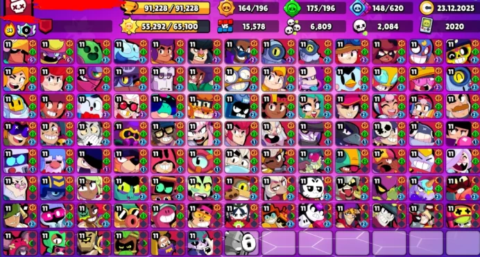 OG MAXED ACC!-ALL 97 MAX POWER!-360 BEST SKINS!-69 HYPERCHARGED-SOLAR FAME-91228 TROPHIES-85 MAX RANKS-ALL 97 BRAWLERS-187 GEMS-BEST DEAL-90K