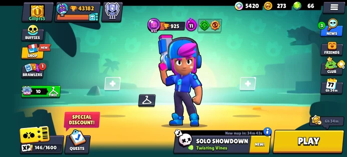 [Code 8519] Level 138 / 43k Trophy + Shelly Star / 194 Skins / Very Cheap