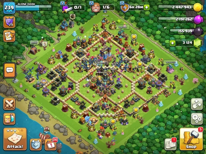 Black Friday store (F107) Th 17 max/Hero(100.100.90.75.48) wall 17.18( max) Defend max/ level 239/3000 gem/570 medal/13 skin /Lifetime warranty