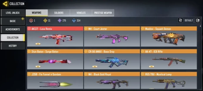 LEVEL 400 { INSTANT DELIVERY }{ 1 Gun Mythic } { 11 Gun legendary } { 175 Gun epics } { 90 Skins } {31 Dance} { 15 Battle Pass }Only Activision