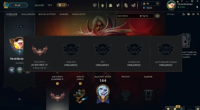EUW / BRONZE 4 %!00WR / 57 Champ / 31 Good skins(1 Mythic, 6 Legendary, 8 Epic) / RIOT KAYLE / 9.2K BE /S5 ACC / HANDMADE / FULL ACCES / CHEAP