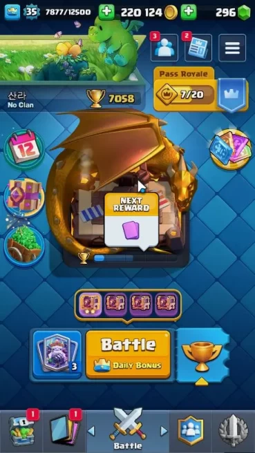 Lvl 35|Trophy 7058|KTL 12|Limited Skin|Card 119|1 Hero,5 EVO,6 CHamp,21 Legend,33 Epic,30 Rare,29 Common|TakeEmail(CR1053)