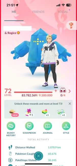 Level 72, 5 Legend IV100, 157 Shiny, 157 Legend, 33 IV 100, 7 Shiny Legend, 44 Shadow Legend