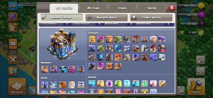 Th_18(11 K GEM)(WALL &DEF& PETS & TROPE MAX)(24 EQUIPMENT EPIC MAX)(C.N FREE)(PLS SEE PIC)(LIFTIME WARANTY