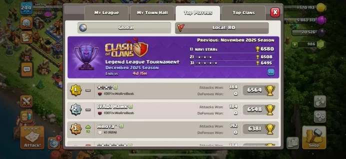 SPECIAL TH 17 , LOCAL RO , FULL MAGIC , CH NAME 500 , BEST EQUIPMENT, HERO SKIN , FULL MAGIC & MEDALS , (161)