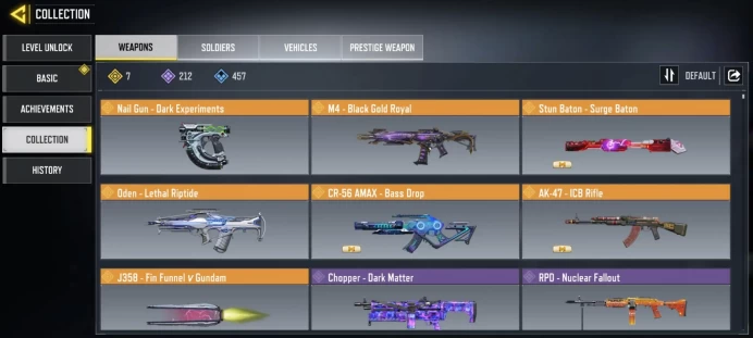 legend gun 7 | LVL 377 | Epic Guns 212 | character Epics 141 | character Legend 1 | C: 15k | code 6314 | Saved:Activision