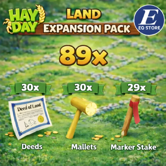 89x LAND EXPANSION PACK【30X DEEDS • 30x MALLETS • 29x MARKER STAKES】FAST, SAFE & TRUSTED SELLER◆LOWEST PRICE IN THE MARKET