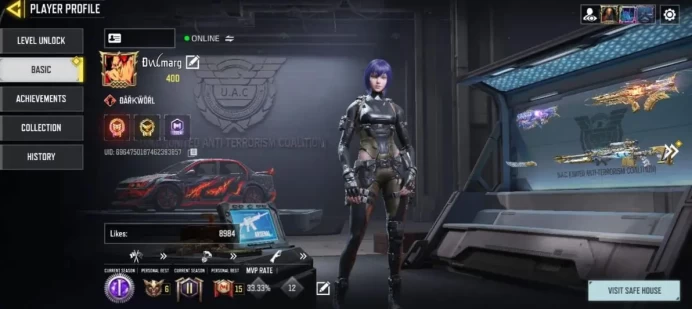 GOD Account - +3 Gun Mythic - Level 400 -  +16 Legendary Guns - +7 Diamonds  - More Battle Pass - More Skin BP - +460 Epic Guns [ ALL INFO in 