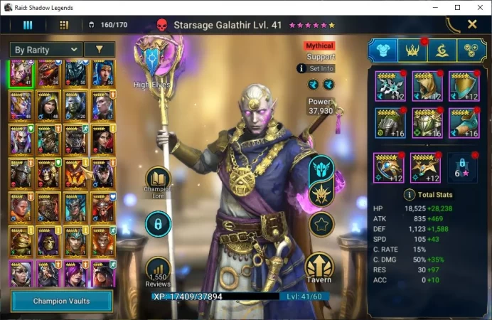 Lv30|487K Power|1 Mythic [Starsage]+23 Legendary[Ninja,Visix,Alice,Wukong,Michelangelo,Etc]+88K Energy|Check SS(RSL1133)