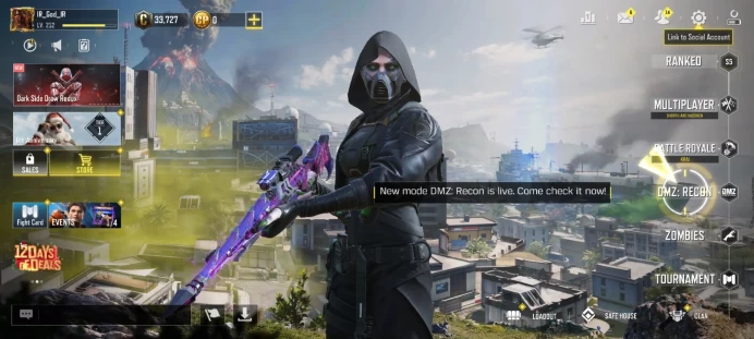 mythic gun 1 | legend gun 5 | LVL 212 | Epic Guns 60 | character Epics 26 | C: 33k | code 6318 | Saved:Activision