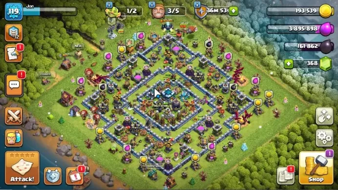 TH 13 - BH 9|LV 119|HH 7|BK 65,AQ 67,GW 40,MP 40,RC 9|Gems 368|CN OFF|ProtectOFF|TAKE MAIL(COC1764)