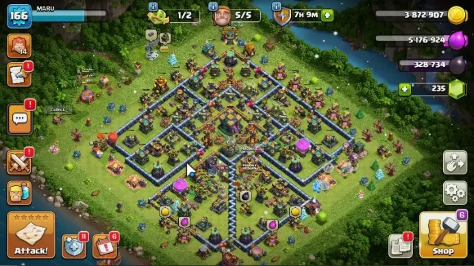 TH 14 - BH 10|Limited Skin|LV 166|HH 8|BK 70,AQ 80,GW 55,MP 45,RC 30|Gems 235|CN ON|ProtectOFF|TAKE MAIL(COC1771)