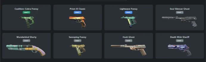 Valorant / EU / 8 skins / Prism III Classic / Coalition: Cobra Frenzy lui490