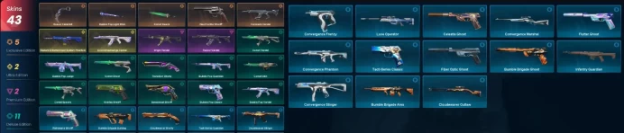 EU / 43 skins / Kuronami Vandal / Reaver Karambit / Evori Dreamwings Vandal / Radiant Entertainment System Phantom lui503