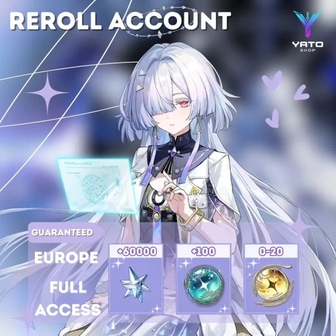 [EU] REROLL ACCOUNT | 60000 - 61000 Astrite | 0-20 Radiant tides | +100 Lustrous Tides | FULL ACCESS | AR +45