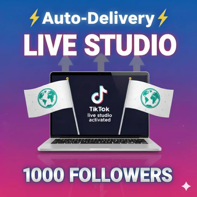| Auto Delivery | 1000 Followers | Live Studio Already activated | Full Access |+BONUS